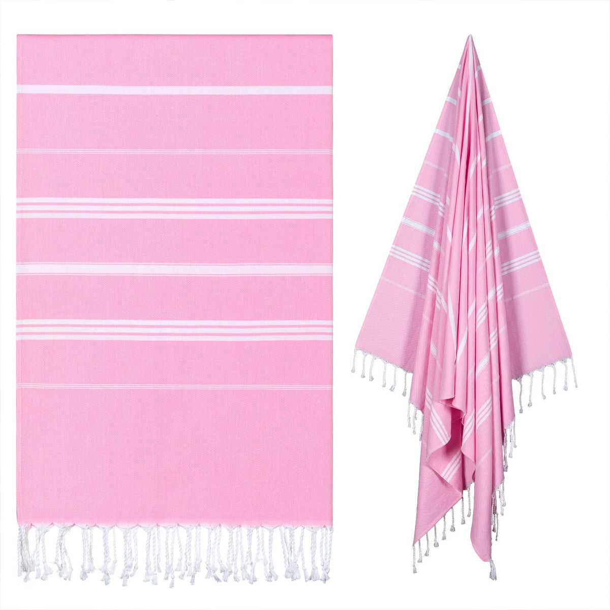 Ouxiaobai Turkish Beach Towel Oversized - 40"x70" Quick Dry Sand Free Thin Beach Towels for Adults, Extra Large Lightweigh Travel TowelPink