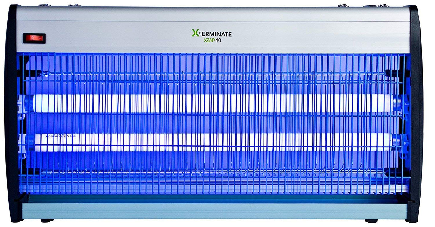 Xterminate 40W Electric Flying Insect Killer Zapper Electronic UV Commercial, Home, Kitchen, Wall Ceiling Mountable, Kills Flies, Bugs, Mosquitoes,