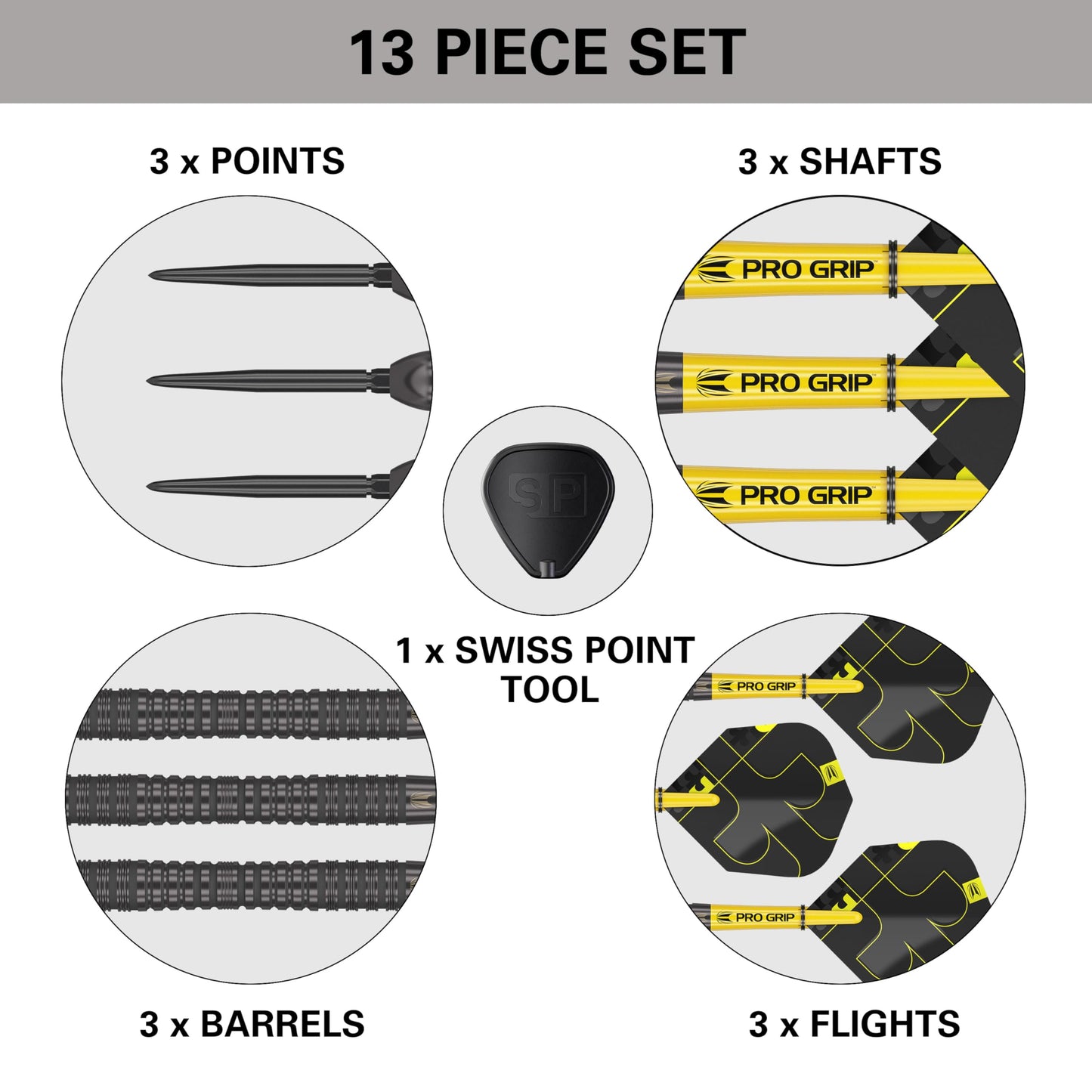 Target Darts Bolide Void 90% Tungsten Dart Set, Steel Tip Swiss Point Darts | Barrel 04, 25G | Professional Darts Sets, Black Darts, Swiss Point Tool