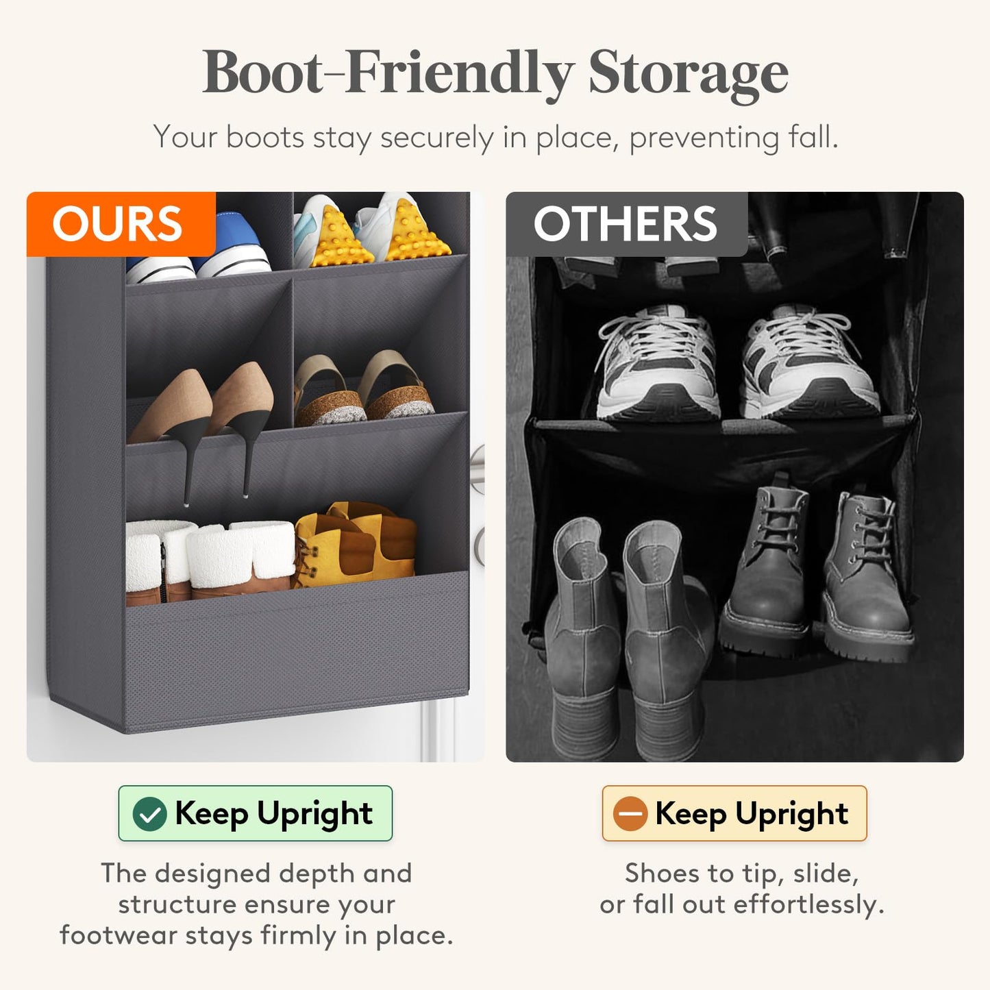 Lifewit Over the Door Shoe Organizers, Hanging Shoe Storage Rack with 11 Pockets, 5 Layers Shoe Holder for Closet Door Includes Boots, Toys