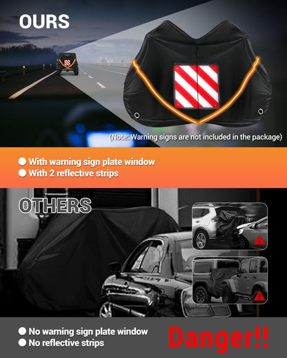 SUPAREE 2 Bikes Bicycle Cover Storage Outdoor Folding Bike Cover Waterproof Bike Covers for Transport 2 Bikes 420D Oxford Heavy Duty for Motorhome Car