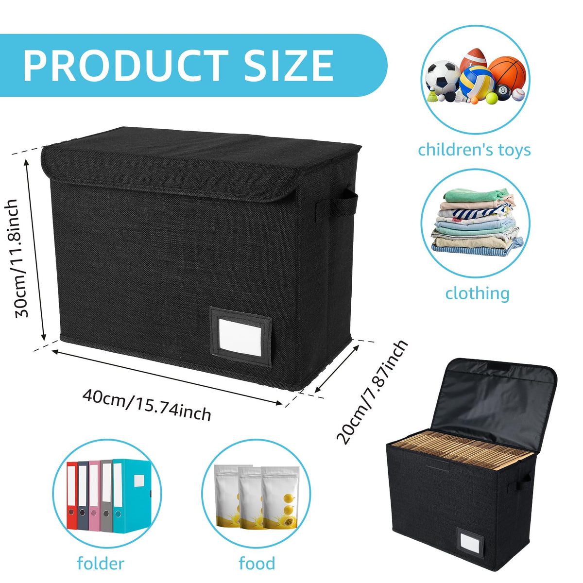Comic Book Storage Box 15.74x7.87x11.8 inch Foldable Comic Book Bin Washable Integrated Comic Book Organizer Box with Lid Comic Book Display with