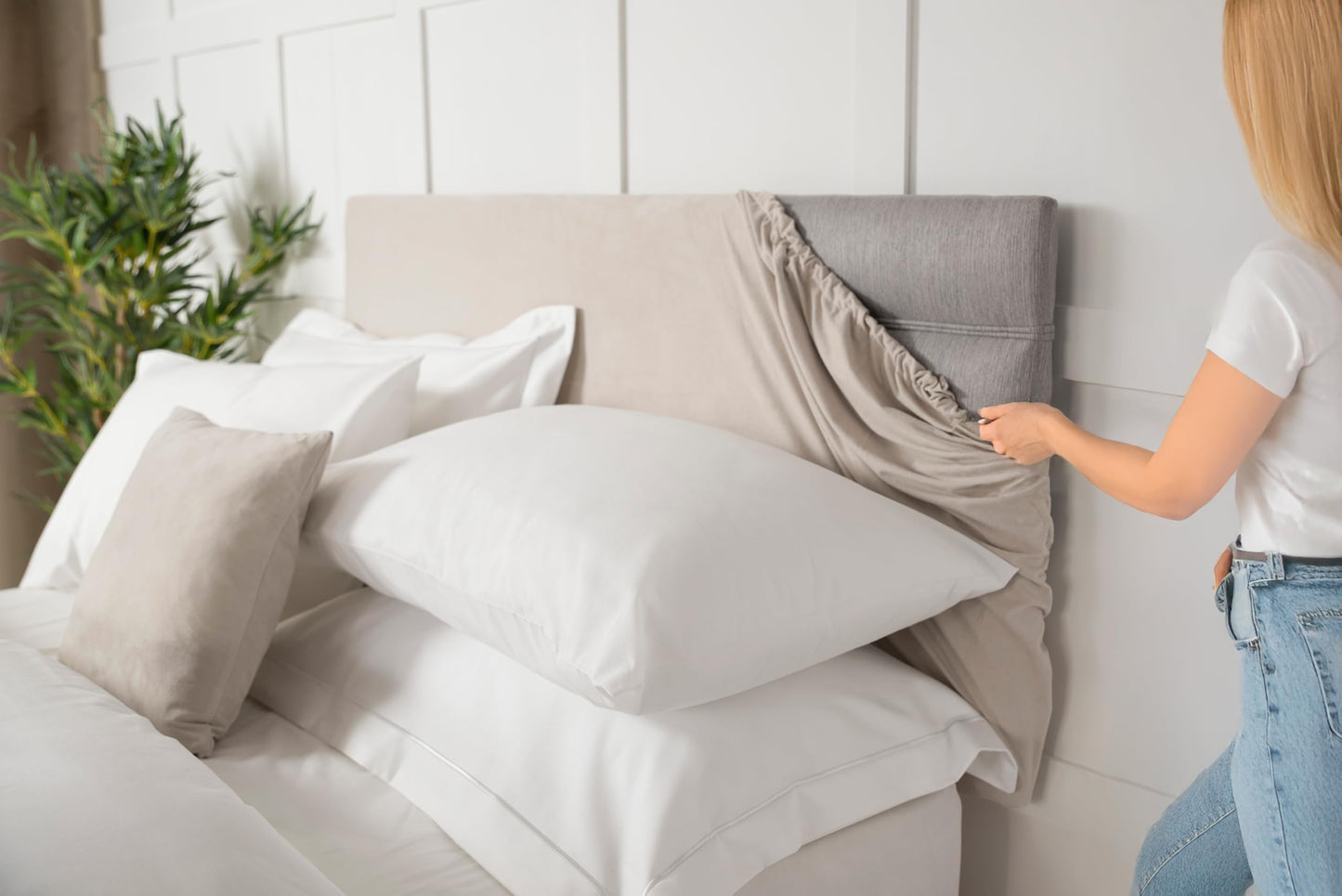 Belledorm Headboard Wrap (White, Super King)