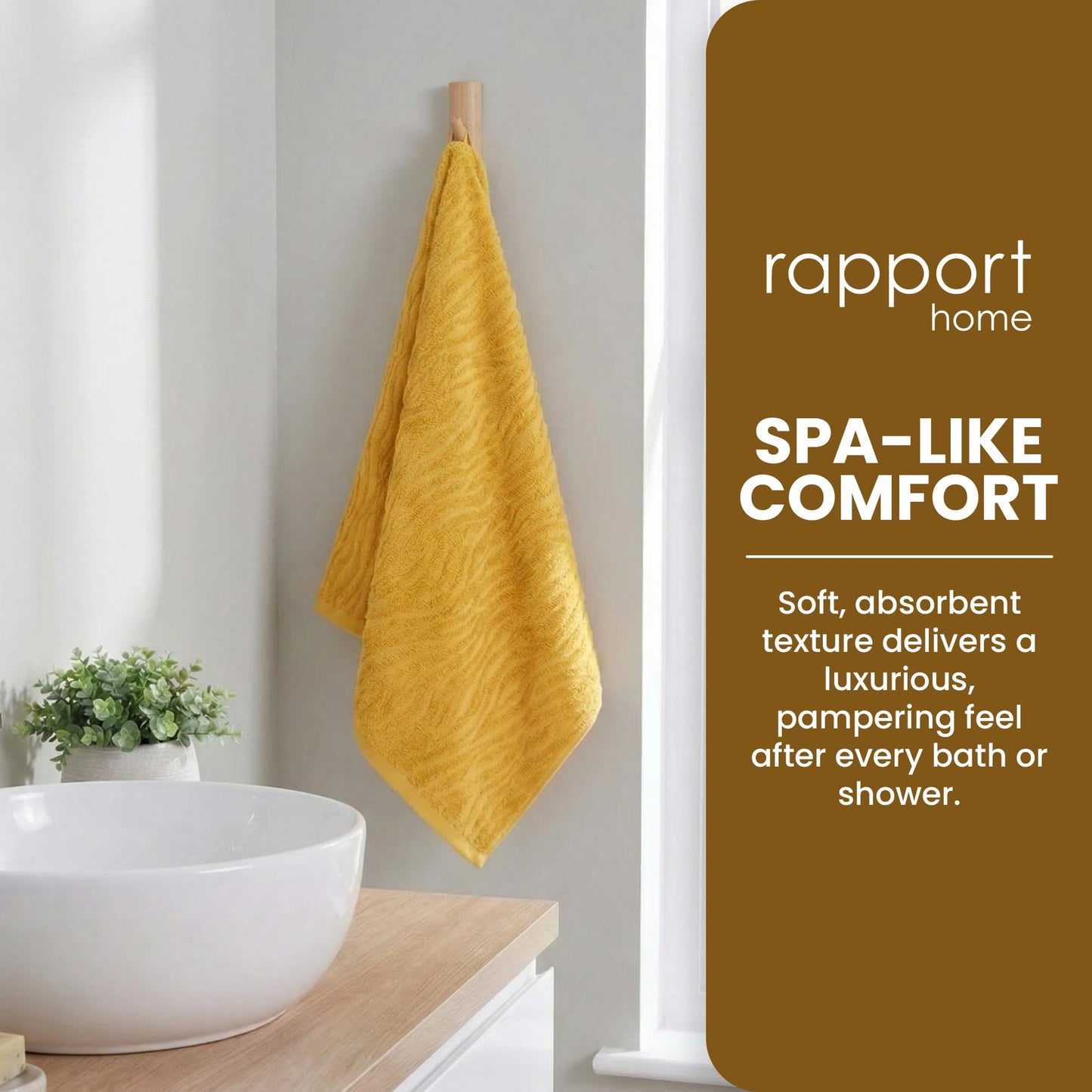 Rapport Home Safari Face Towels 2-Pack | Luxurious 100% Cotton 500gsm Soft Absorbent Face Cloths | Oeko-Tex Certified Bathroom Hand Towels