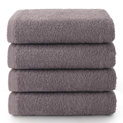 Top Towel - Plus - Bath Towels - 4 Face Towels or Bidet - 30 x 50 cm - 100% Cotton - Grey