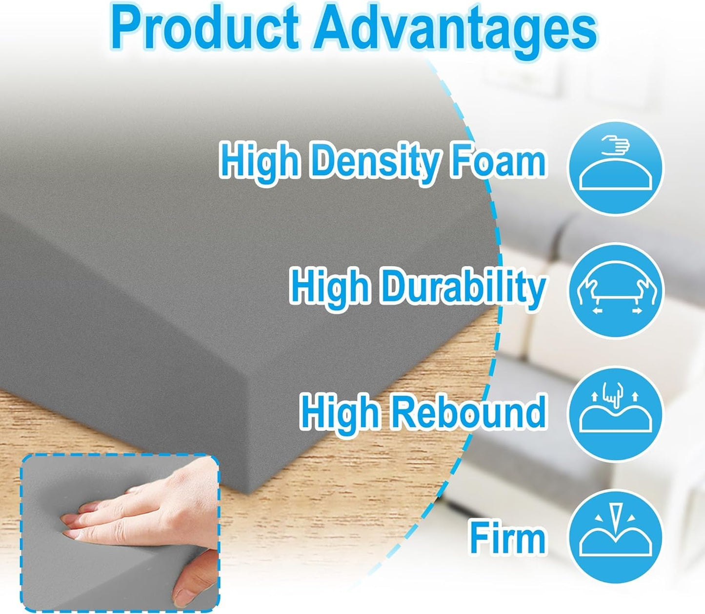 3PCS 50 x 50CM Sofa Cushion Support for Sagging Seat,Sofa Support Boards