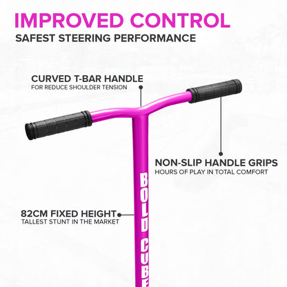 BOLDCUBE Stunt Scooter Purple for Kids Ages 6-12 8-12 Years | Freestyle Pro 360? | Aluminium Deck | ABEC 7 | Micro Crystalized Deck