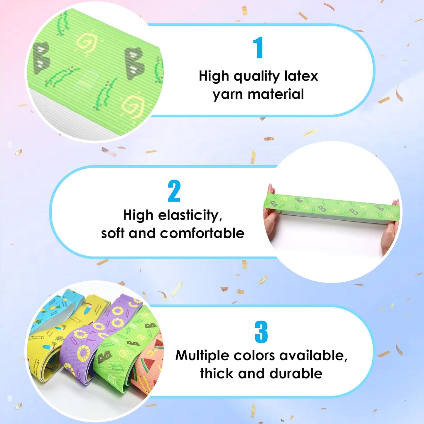 Satiskid 5Pcs Beach Towel Bands for Sun Loungers, Elastic Sunbed Towels Band, Beach Towel Clips Windproof Sunbed Straps Holders for Summer Pool