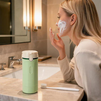 4 in 1 Travel Bottle Dispenser, Refillable Leakproof Mini Plastic Travel Containers for Toiletries