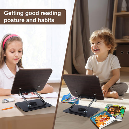 Foyucool Wooden Book Holder - Premium 10mm Wood