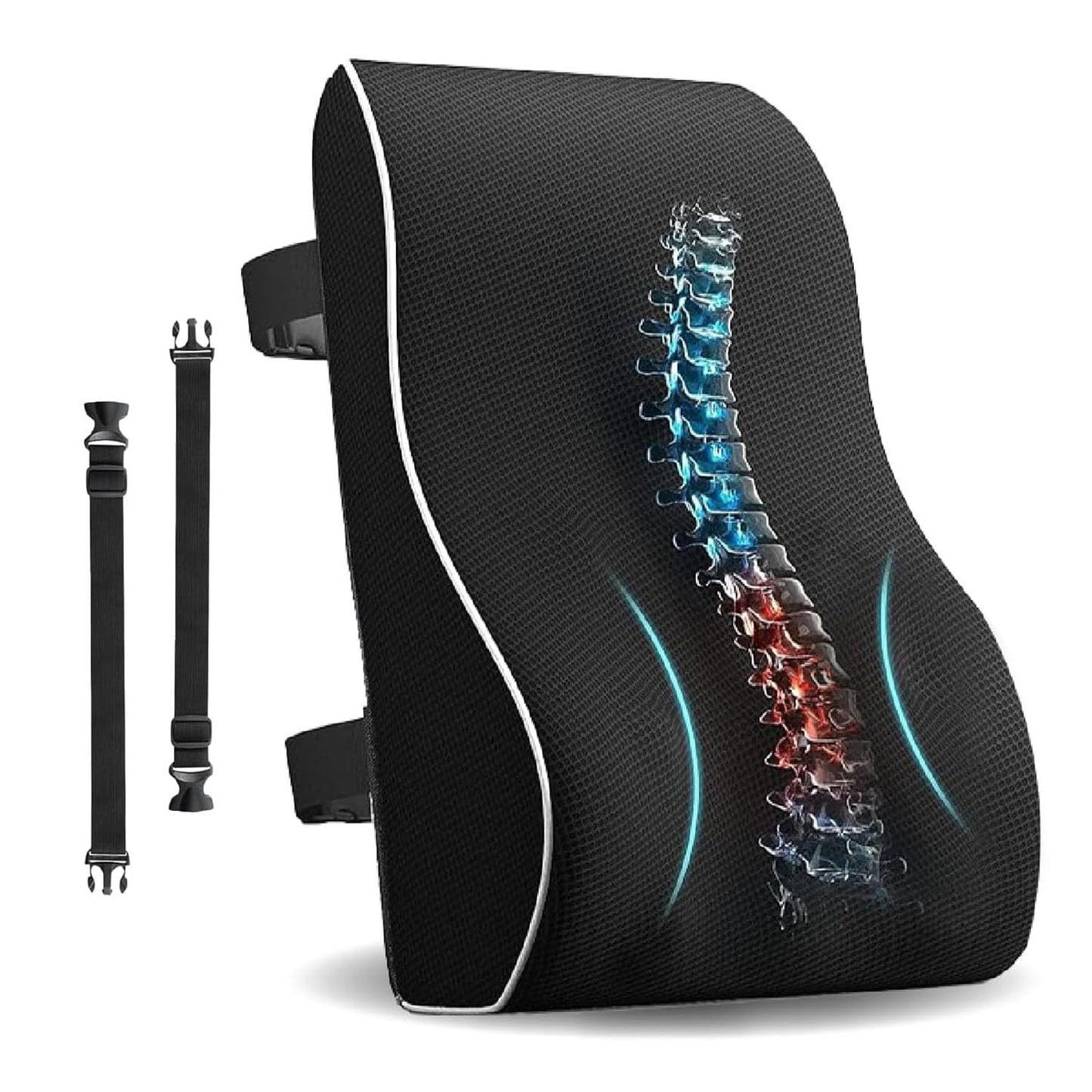 Menmamenma Lumbar Support Pillow for Office Chair Car Memory Foam Back Cushion Large Back Support Pillow for Computer, Gaming Chair