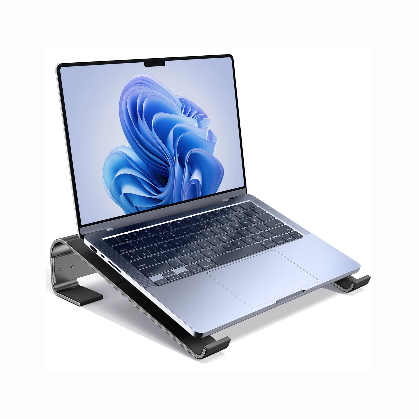JOOF Aluminum Laptop Stand, Portable Cooling Stand, Ergonomic Laptop Holder for Desk (Non-Slip), Compatible with MacBook Air, Pro, Dell, HP, Lenovo