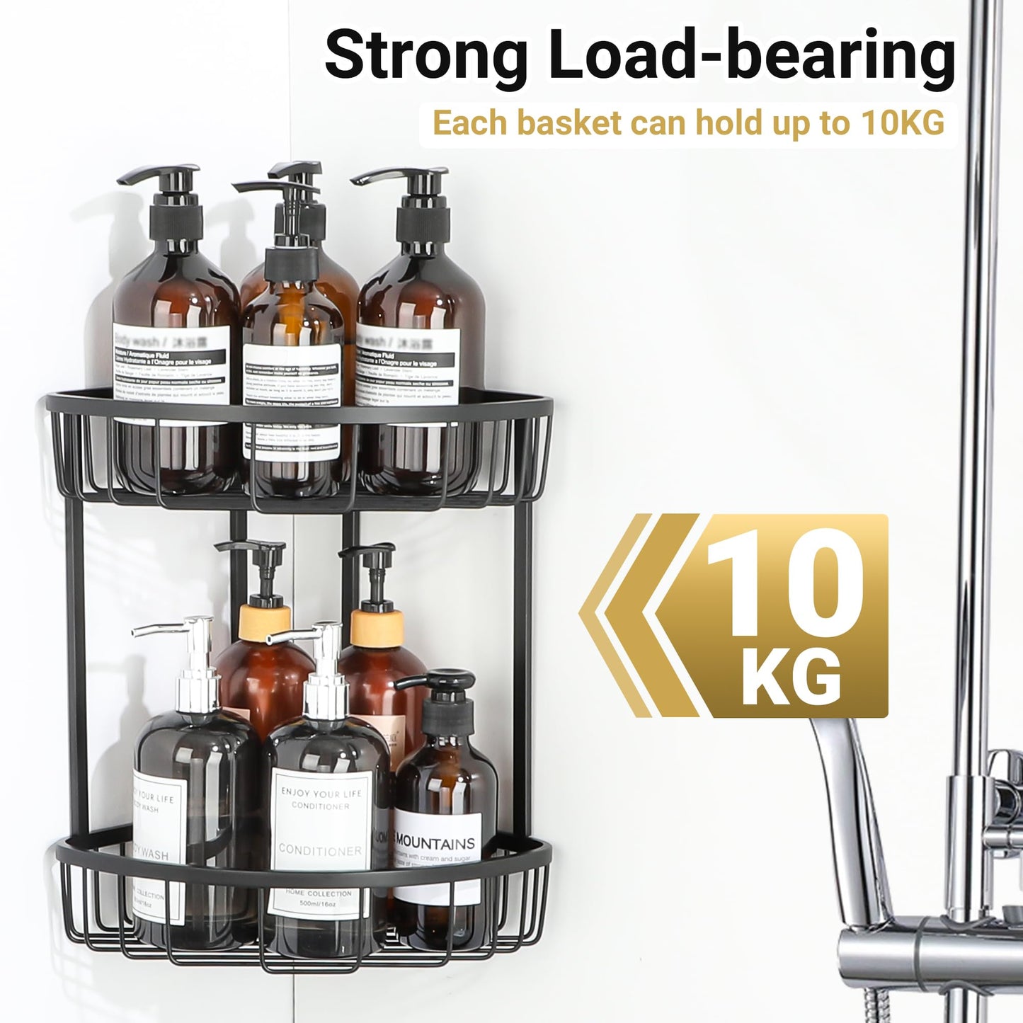 SAYAYO Corner Shower Caddy Bathroom Shower Basket SUS304 Stainless Steel