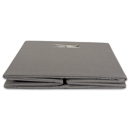 DII Hard Sided Collapsible Fabric Storage Container for Nursery, Offices, & Home Organization, 13x13x13" - Solid Gray