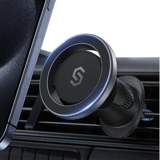 SYNCWIRE MagSafe Car Mount, Flexible Rotation Magnetic Phone Holder for Vent, Hands Free Universal Compatible with iPhone 15 Pro Max Plus 14 13 12