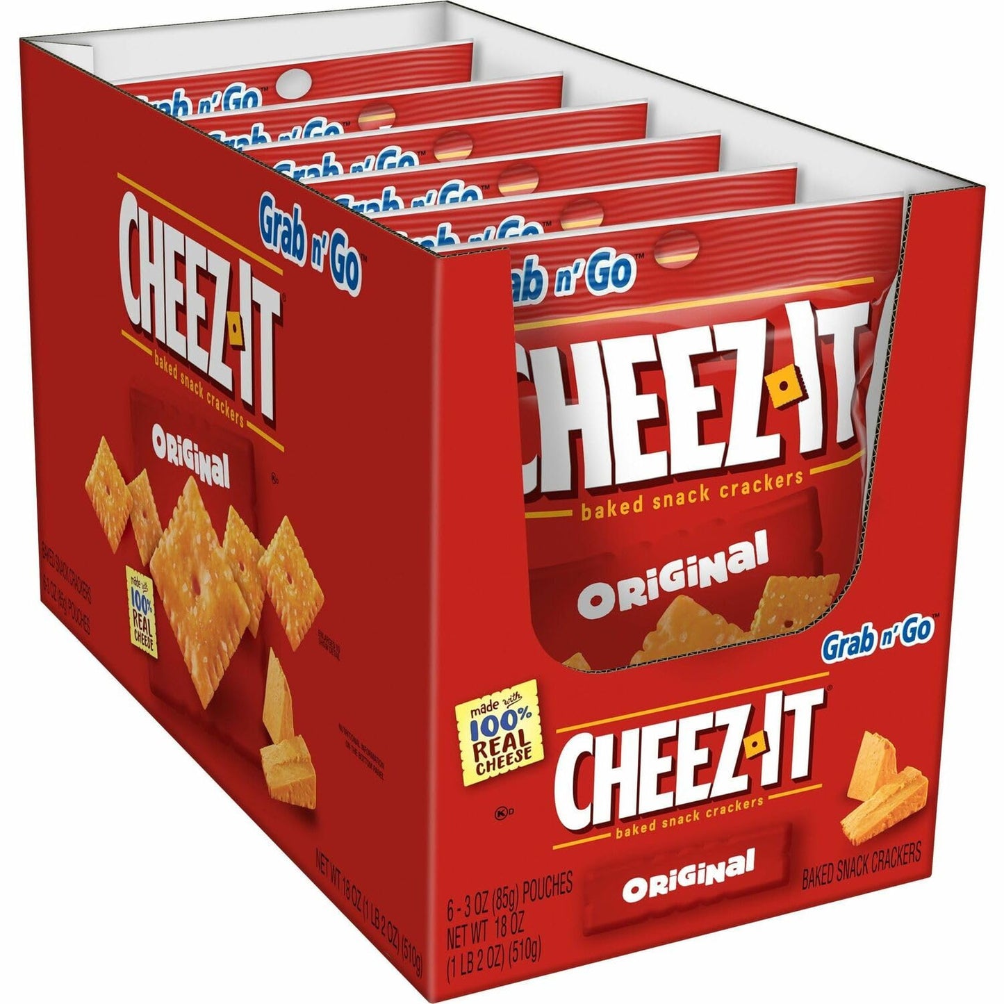 Keebler Cheez-It Crackers, Original Flavor - 3 Oz. Bags, 6 Count