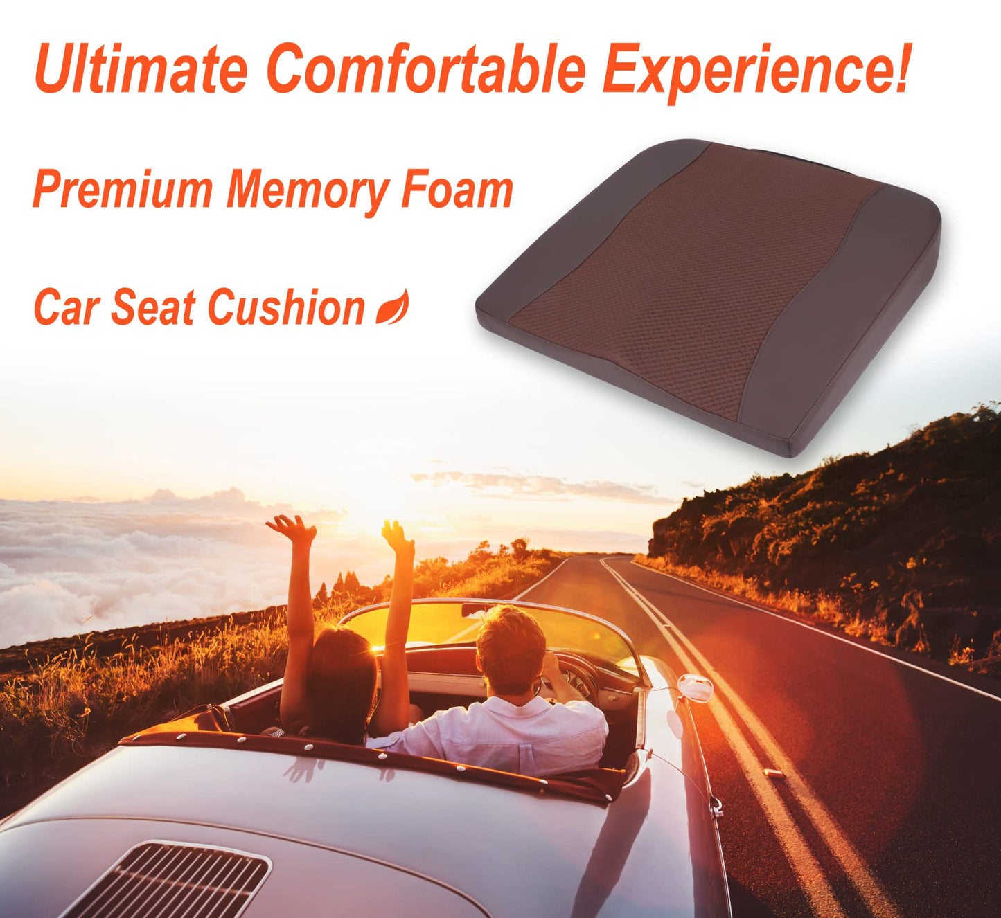 Lofty Aim Car Seat Cushion, Memory Foam Car Seat Cushions for Long Driving