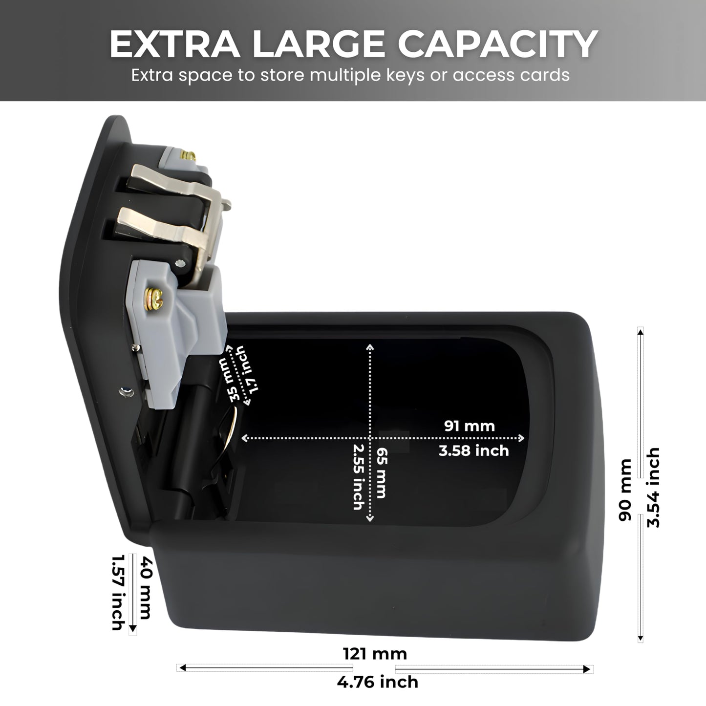 Alta Monte® Premium Key Safe – Outdoor Wall Mounted Key Lock Box, 4-Digit Combination, Heavy Duty Aluminium, Waterproof & Rust Resistant