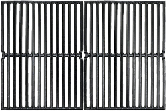 GFTIME 7522 38 x 28.6cm Cooking Grate for Weber Spirit E200 E210 S200 S210 Gas Grills with Side Burner Knobs, Cast Iron Grids for Genesis Silver A,