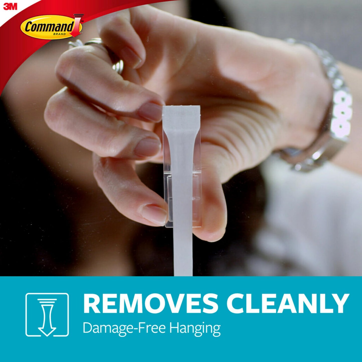 Command Bath Large Hooks, 1 Hook and 2 Water-Resistant Adhesive Strips