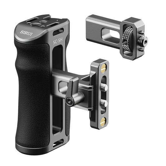 SIRUI Side Handle for Camera Cage, for ARRI and NATO Installation Options Side Grip, Aluminum Side Handgrip with Cold Shoe, 1/4'' Thread, 3/8'' for