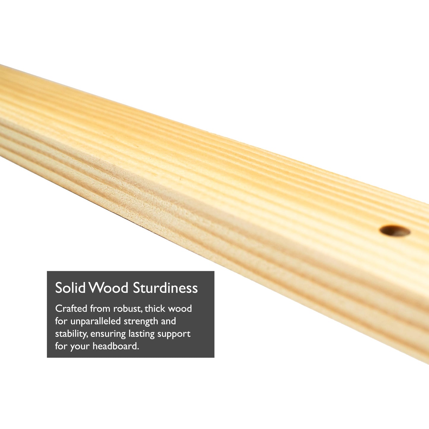 Universal Fit Replacement Wooden Headboard Struts Set of 2 - Pre-Drilled with Fittings, Available in 24"/61cm & 30"/76cm