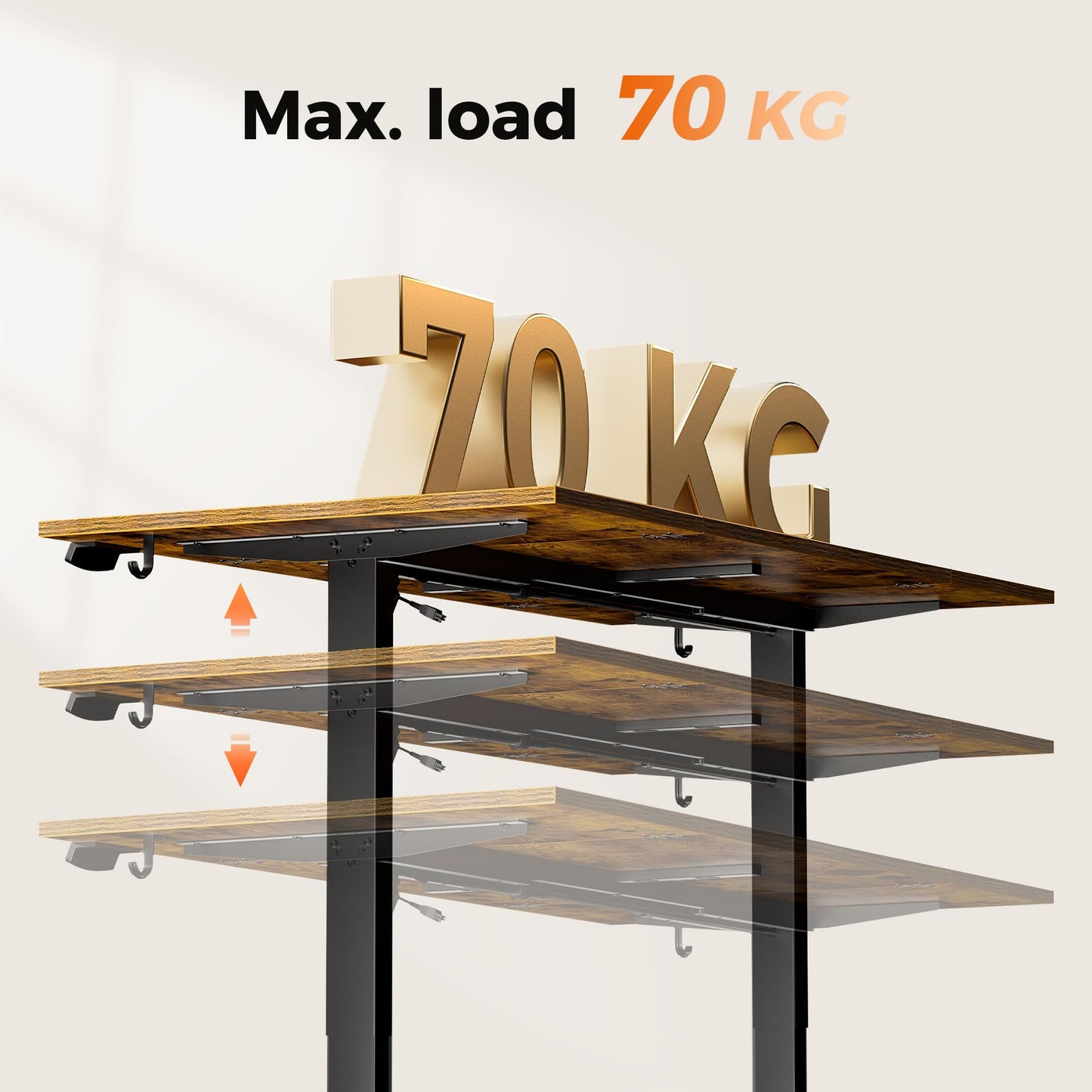 Agilestic Height Adjustable Electric Desk, 2 Memory Height, 120x80cm