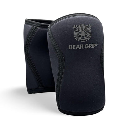 BEAR GRIP 7mm Knee Sleeves (Pair) for Weightlifting and Squats - S