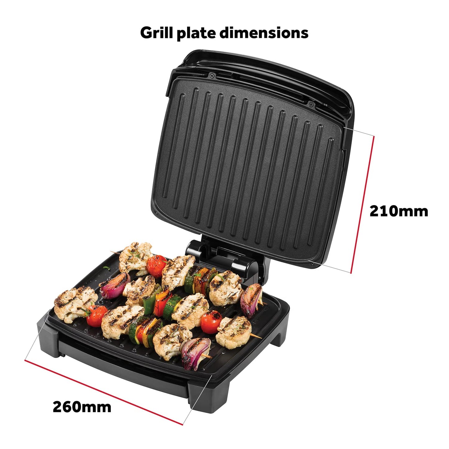 George Foreman Immersa Medium Electric Grill [Removable Control Panel allows grill machine to be fully washable & dishwasher safe, Energy saving,
