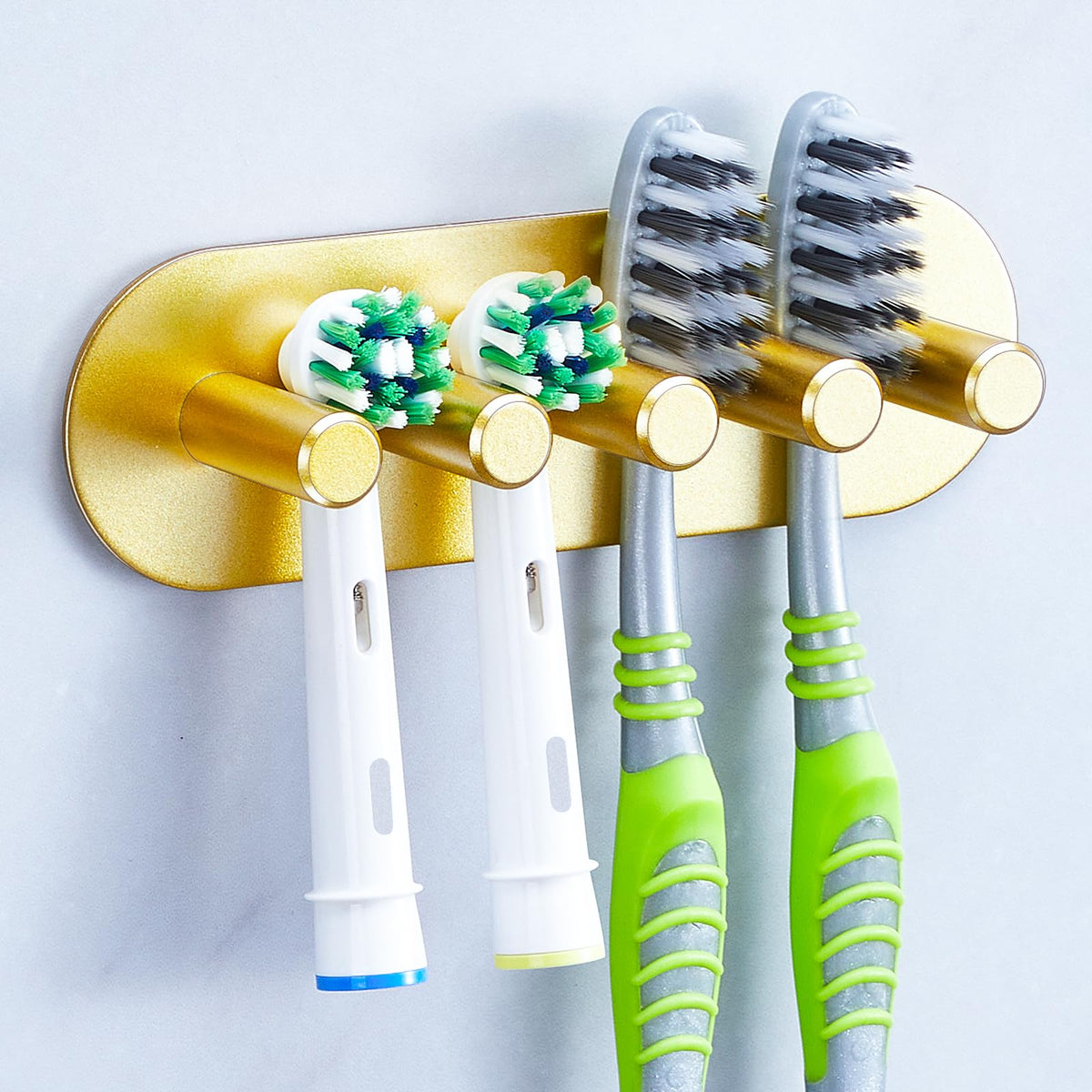 YAYINLI Toothbrush Holder, Electric Toothbrush Holder Wall Mounted, Anti-Rust Metal Toothbrush Head Holders for Bathroom
