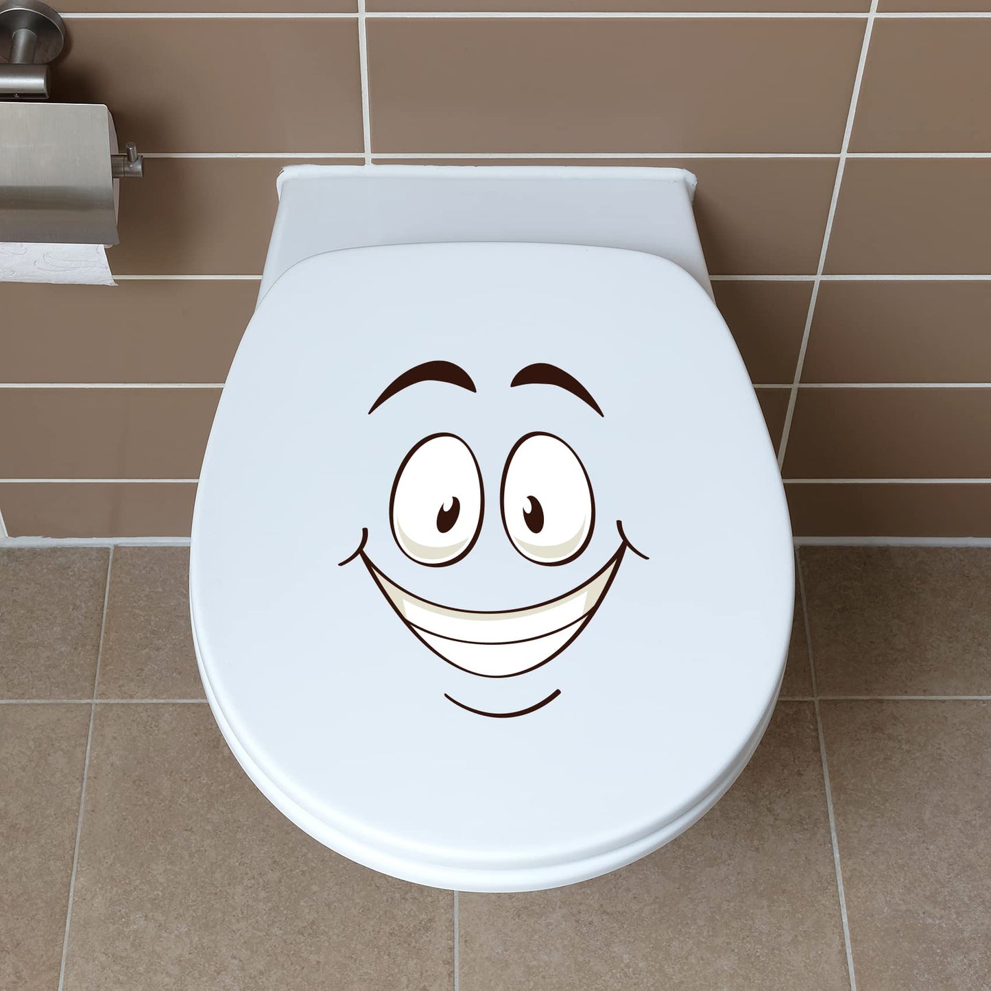 Graz Design R173-09 Toilet Seat Sticker with Funny Slogan (R173-09 Smiling Face)