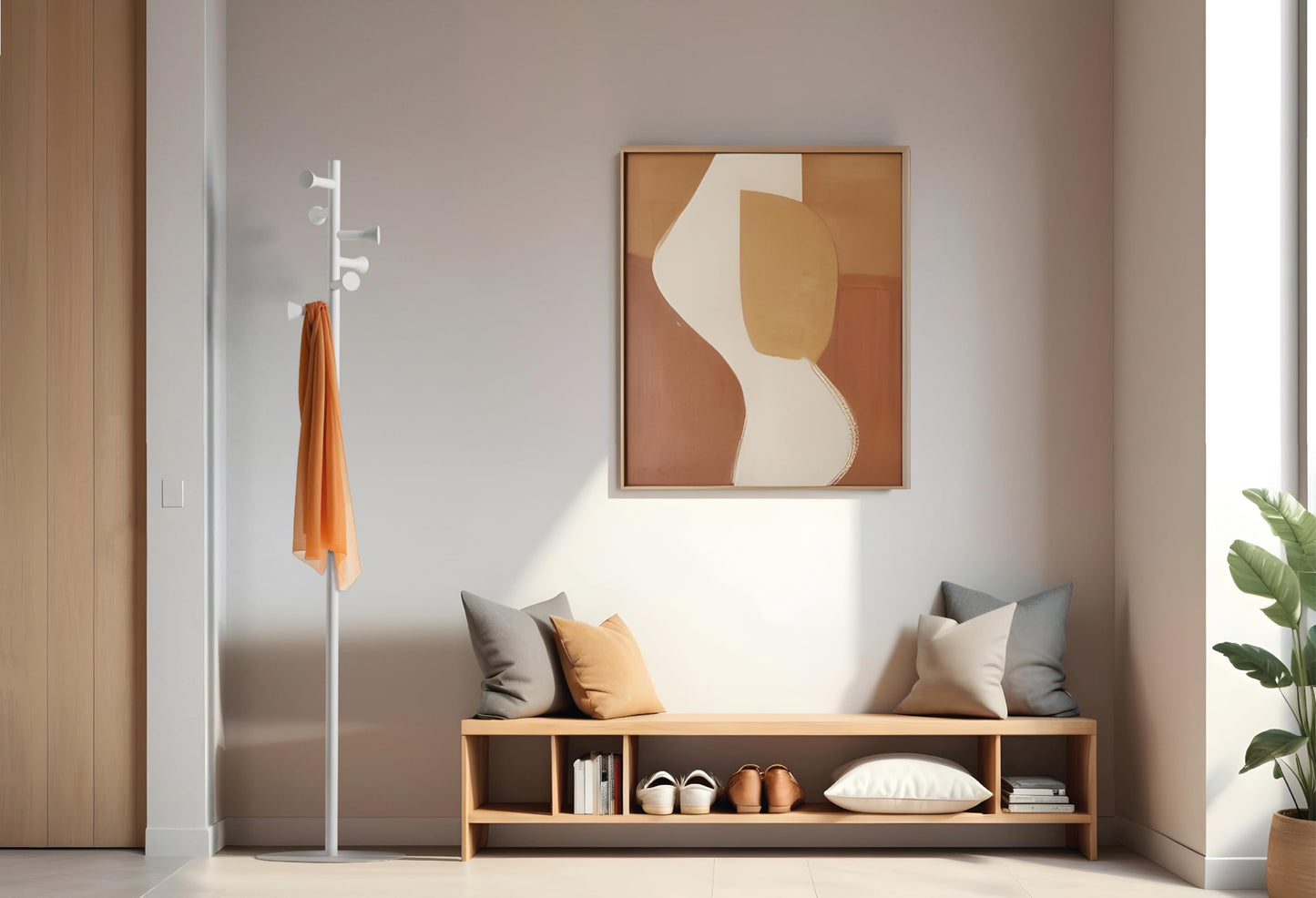 nidoshu Coat Stands for hallway - Modern Coat Rack Freestanding No Visible Screws Original Design for Small Space Entrance Hall