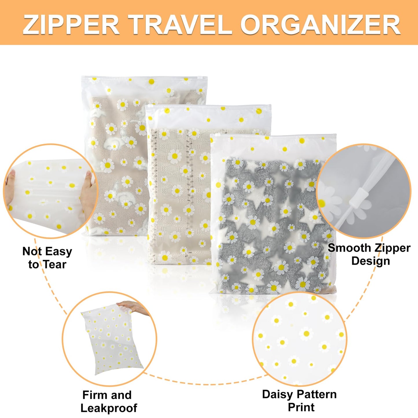 Deepton Reusable Ziplock Bags, Plastic Hospital Bag Organiser Pouches