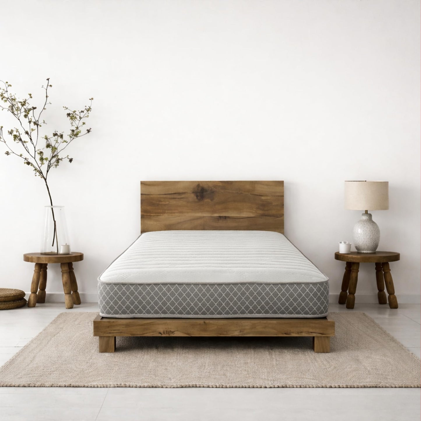 Starlight Beds Nebraska Grey European Single Mattress - 90x200
