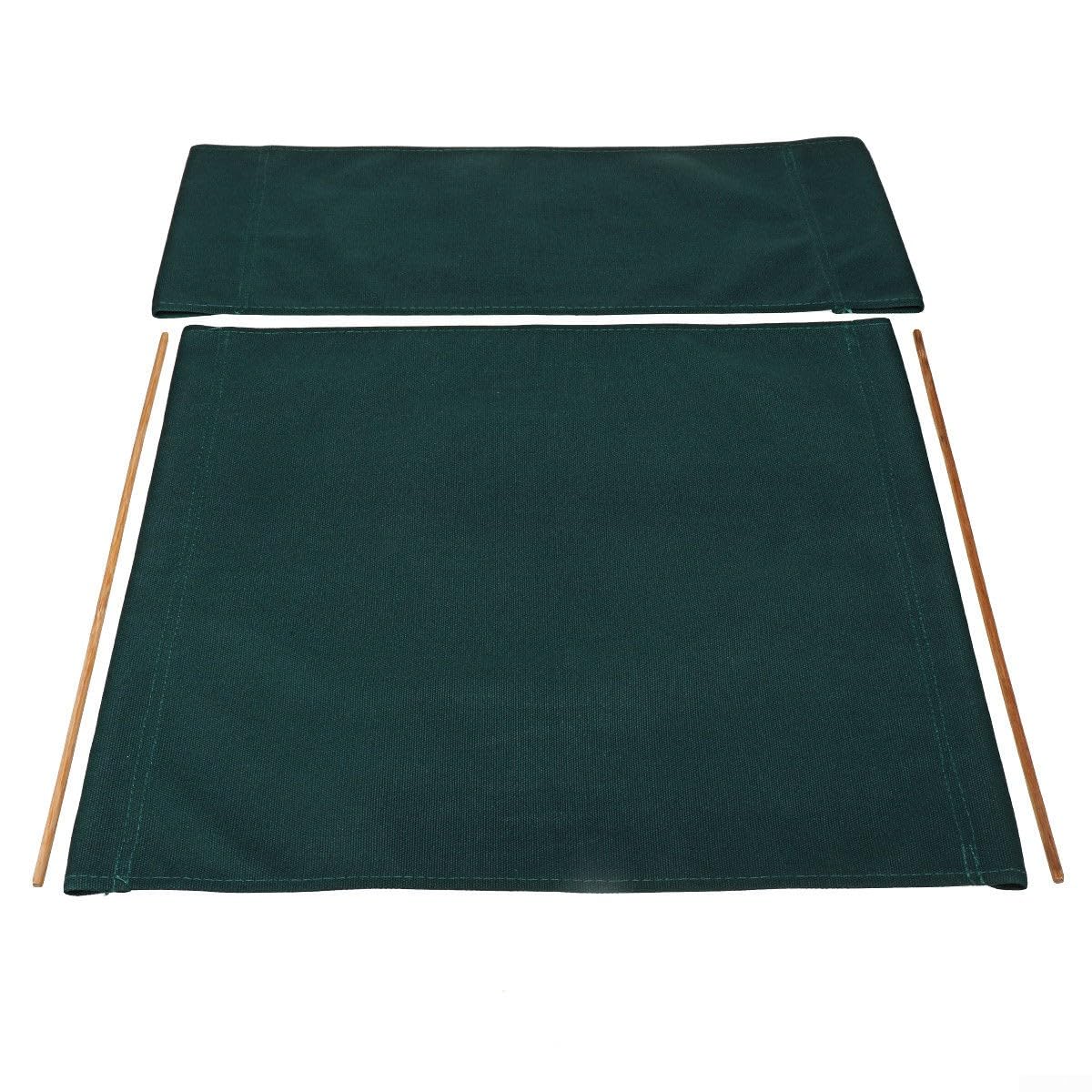 2Pcs Director Chair Covers Movie Chair Canvas Cover Replacement Covers Kit For Folding Director Chair Dark Green 20CmX53cm/53cm X 42Cm