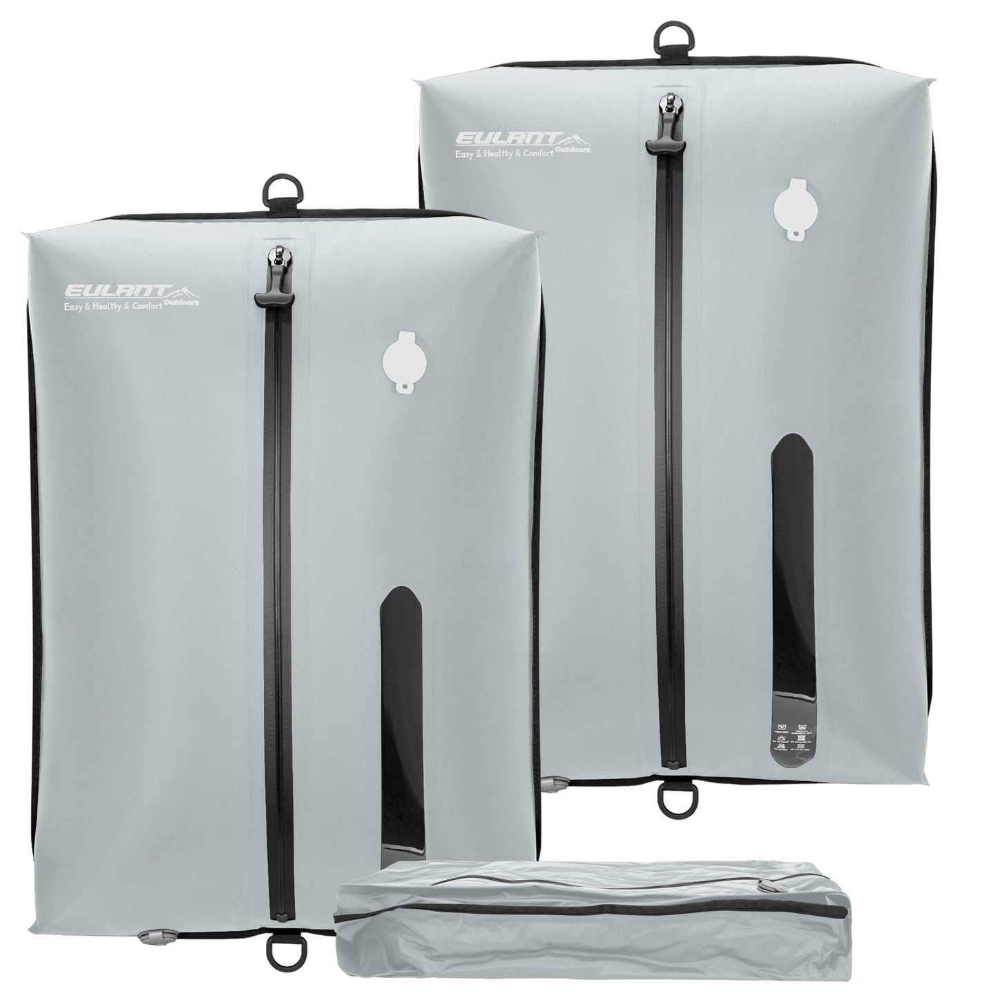 EULANT Vacuum Storage Bags for Travel, Reusable Vacuum Zipper Sealer Bag for Clothes