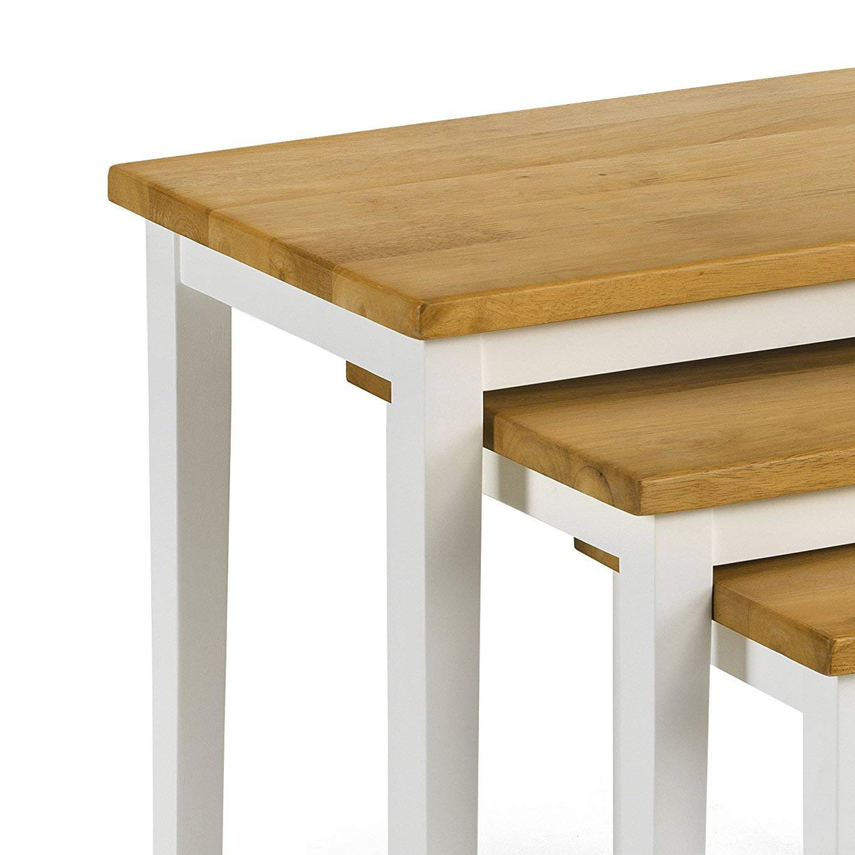 Julian Bowen Cleo Nest of Tables, White/Oak
