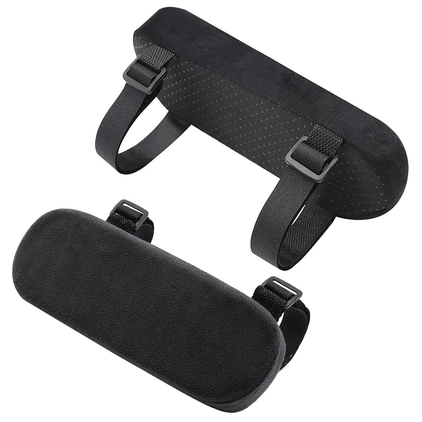 KIPTVO 2 Pack Memory Foam Office Chair Arm Pads, Adjustable Armrest Covers