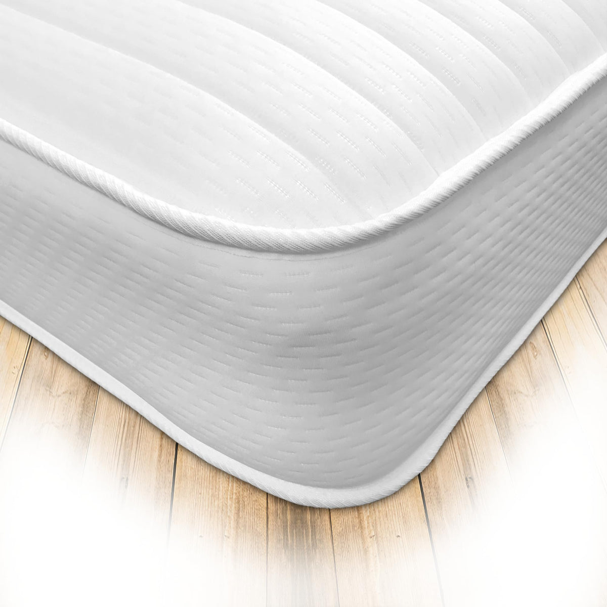 Starlight Beds Lumina European Small Single Mattress. 7 Inch Deep Sprung Foam Free Mattress. White, Soft Feel - 80x200x18cm
