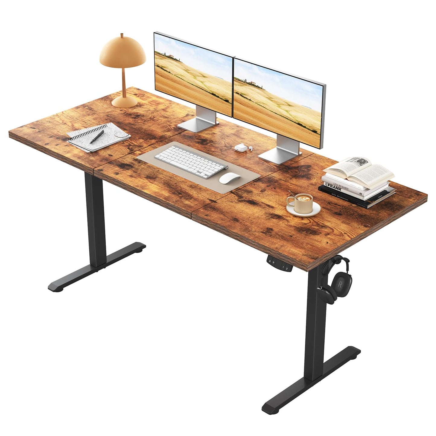 Klicelor Electric Standing Desk, 2 Memory Buttons for stand & sit, 160x60