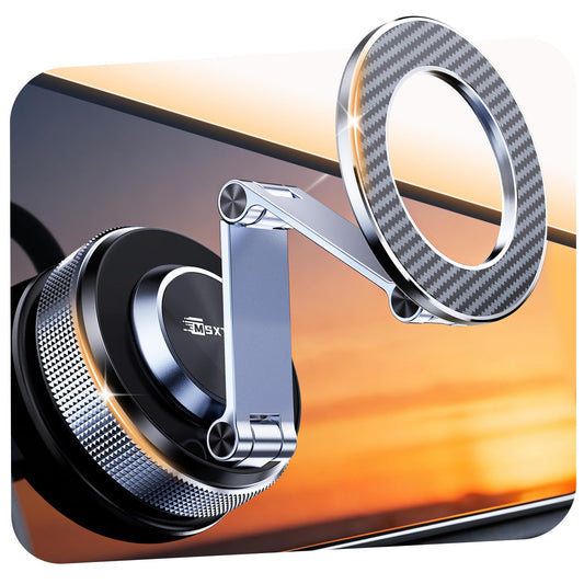 MSXTTLY Car Phone Holder ? Vmag S3 Magnetic Phone Holder for Cars with Strong Magnets & Alloy Dual?Fold Arm, Compatible with iPhone 17 Pro Max 16 15