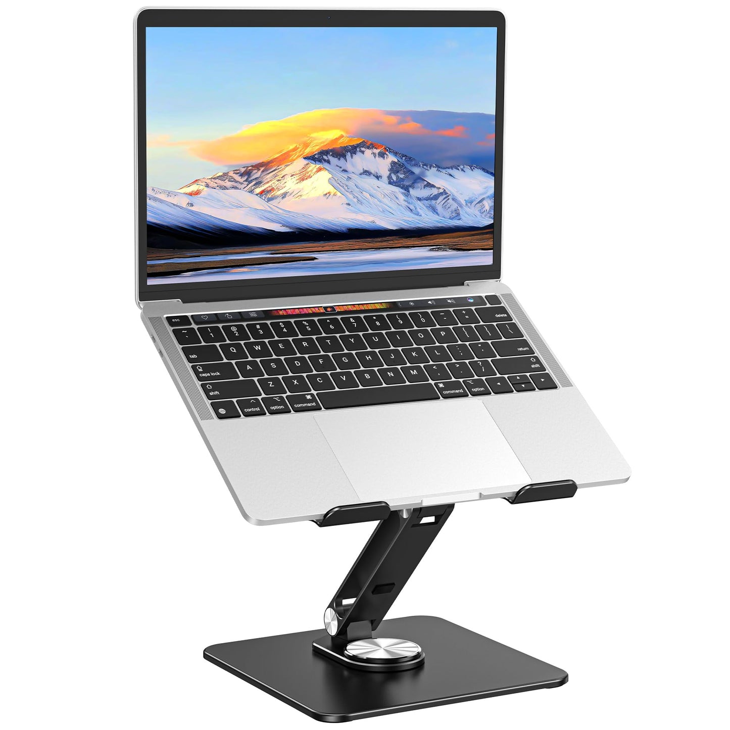 Auvo ALS06 Laptop Stand, Adjustable Computer Stand with 360° Rotating Base, Ergonomic Laptop Riser for Desk, Fits 11-15.6 inch Laptops
