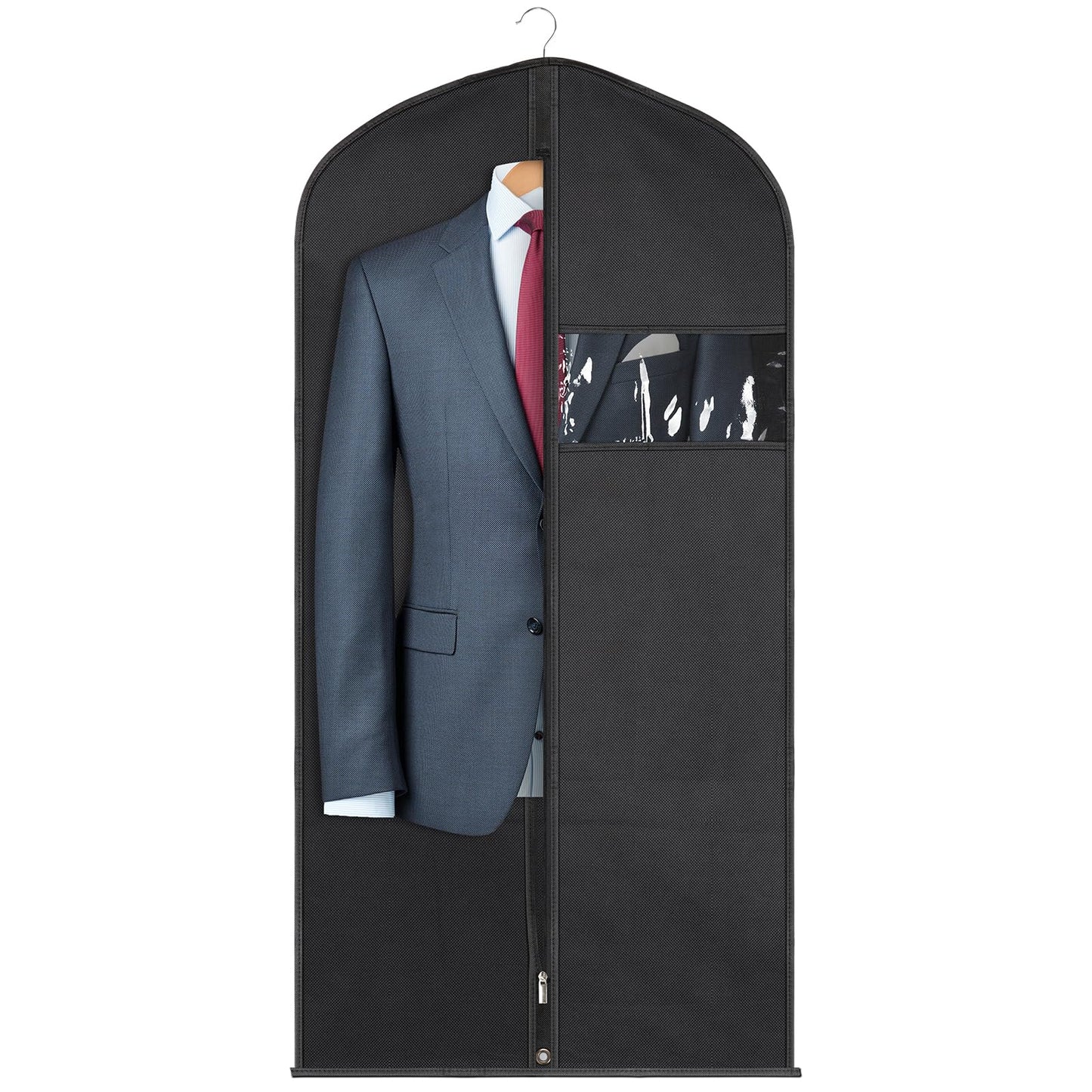 SuitBags for Men 120 x 60 CM, Dust-Proof Garment Bags, Non-woven Fabric Suit Bag, Prevent Moths Suit Cover with Zip, Clothes Covers for Suits, Dress