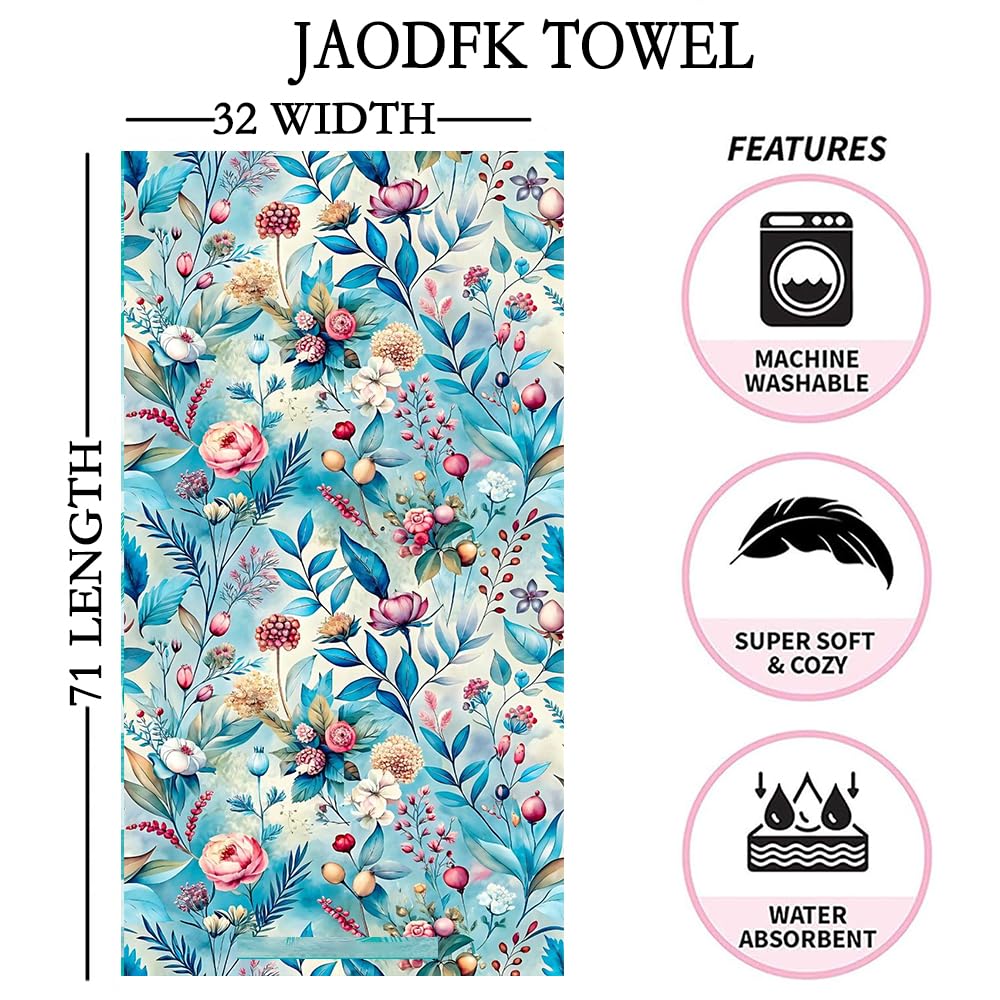 JAODFK Microfibre Beach Towel 71"X32" Quick Dry Lightweight Sand Free Extra Large Thin Towels Travel Essentials For Adults Womens Swim Bath