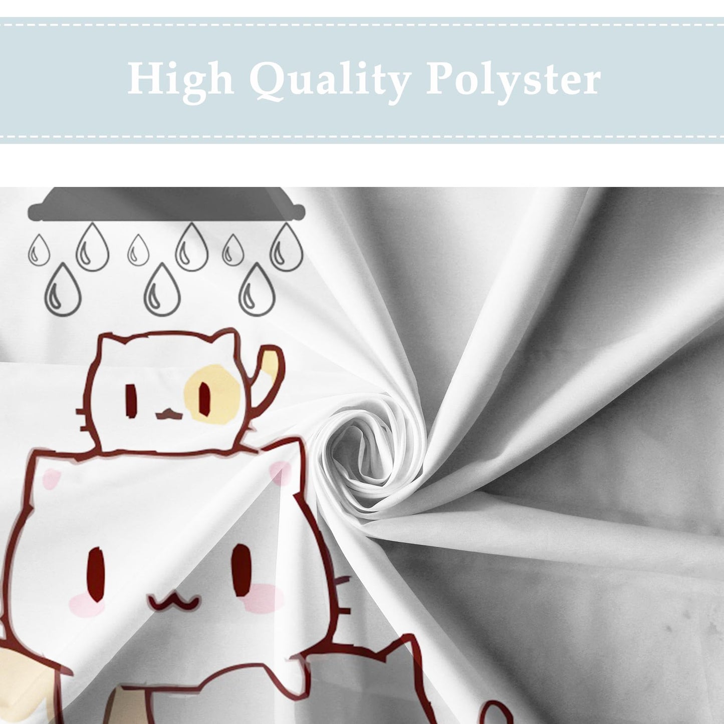 Ttincceer 152x183cm Cute Cat Shower Curtain Cartoon Cat in Bathtub Shower Bath Curtain Waterproof Funny Animal Pets Shower Curtains Washable Bathtub