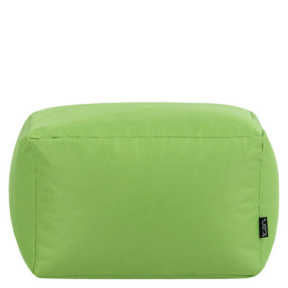 Bean Bag Bazaar Outdoor Bean Bag Footstool with Filling Included, Green
