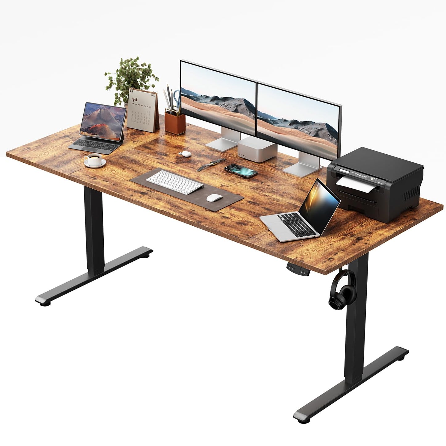 Klicelor Height Adjustable Electric Desk, 2 Memory Buttons, 140x80cm