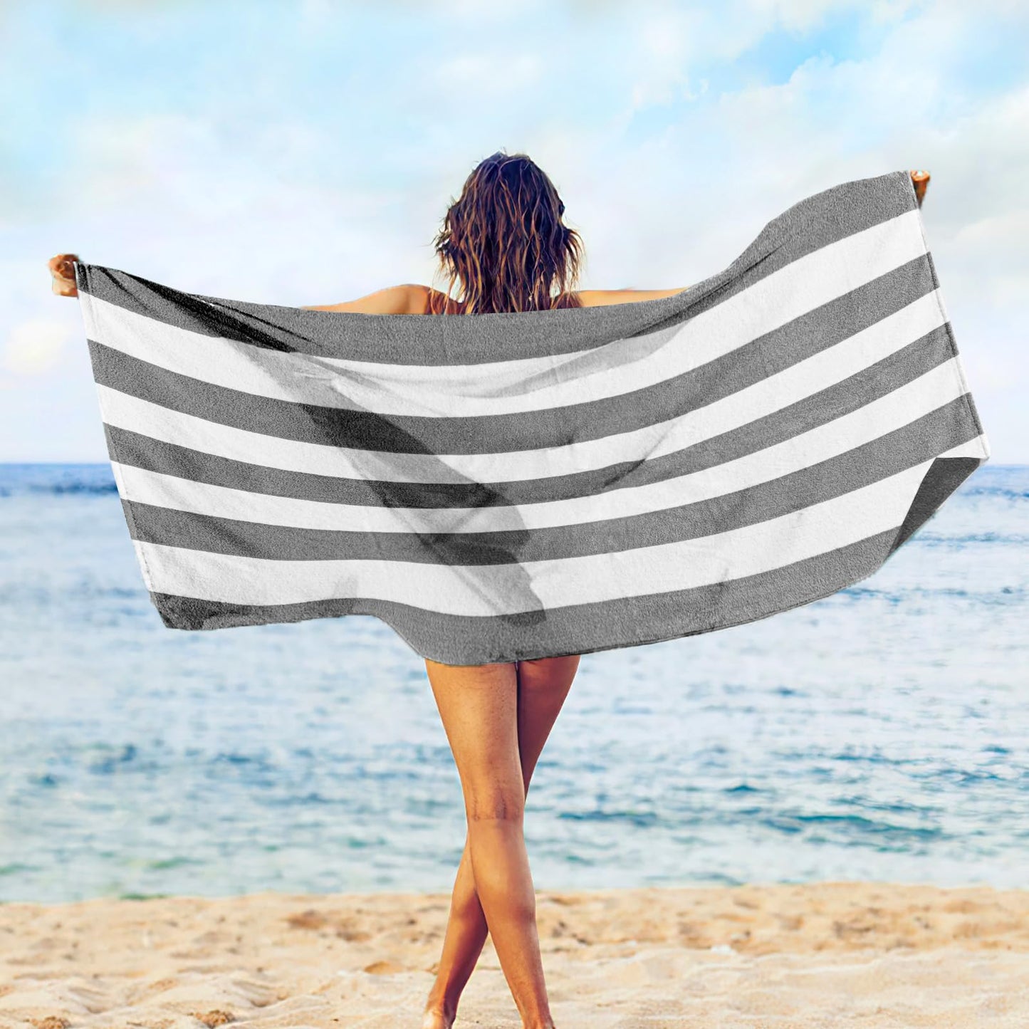 Whale Flotilla Microfibre Large Quick Dry Beach Towel