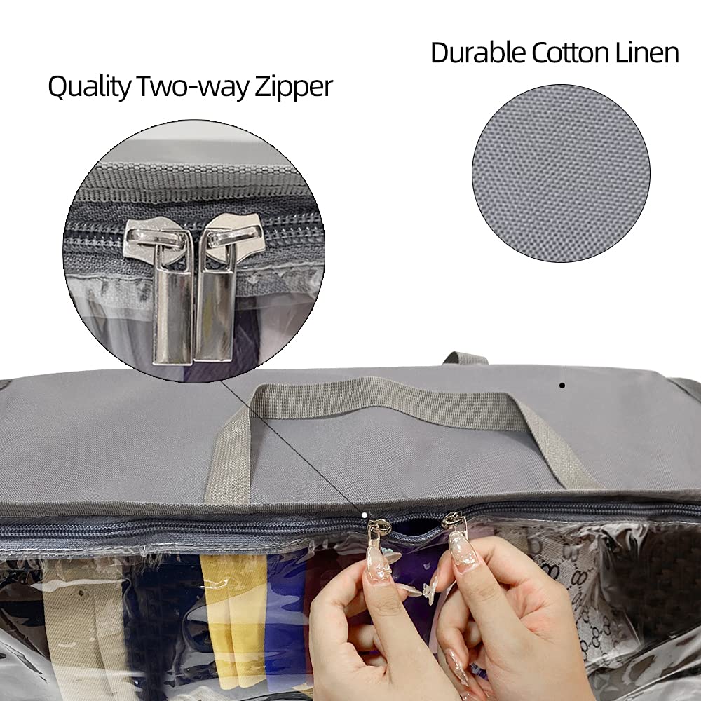 Hat Organizer for Closet, 8.6" Width Widened Design, Large Hat Box, Baseball Cap Storage Bag with Carrying Handles & Lid