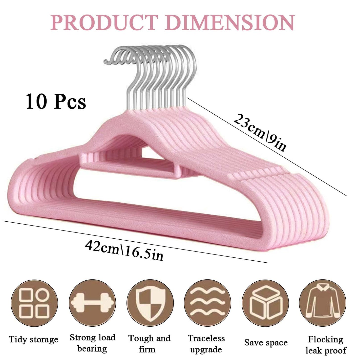 Velvet Coat Hangers 10 Pack, Non-Slip Clothes Hangers with 360° Swivel Hook & Tie Bar, Durable Space-Saving Hangers for Shirts, Jackets, Trousers
